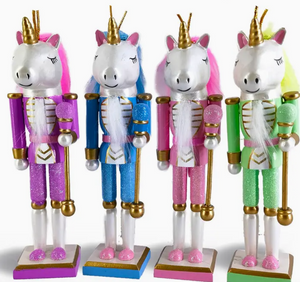 Unicorn Nutcracker Ornament 7in.