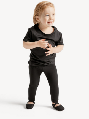 2037C Hanami Black Canvas Ballet Shoe Youth