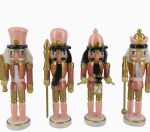 Nutcracker Ornament Rose Gold 5 in.