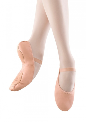 S0258L Split Sole Pink Leather Ballet Slipper Adult